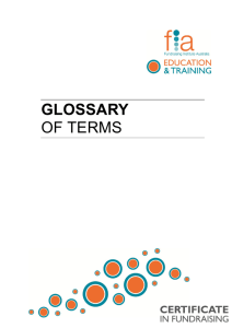 GLOSSARY OF TERMS