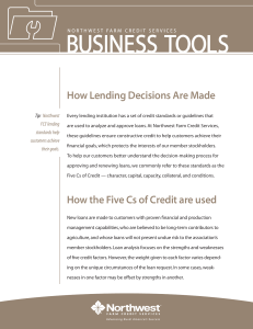 How Lending Decisions Are Made - Northwest Farm Credit Services