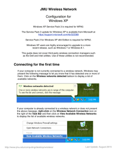 Windows XP Wireless Configuration