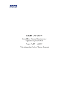 EMORY UNIVERSITY Consolidated Financial