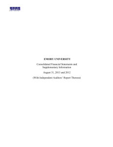 EMORY UNIVERSITY Consolidated Financial