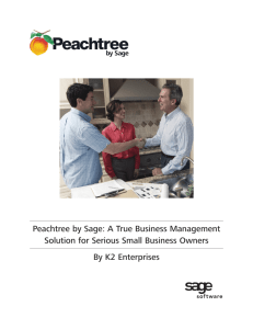 Peachtree by Sage: A True Business Management Solution for