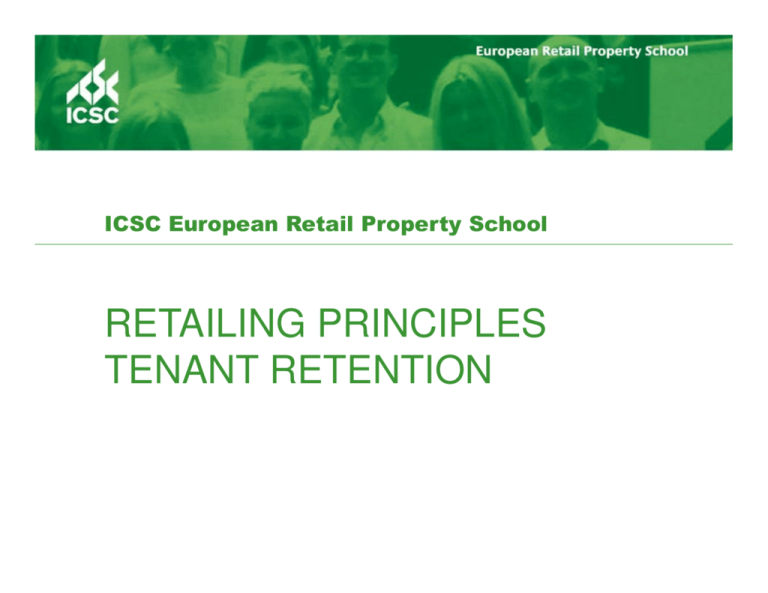Retailing International Council of Shopping Centers