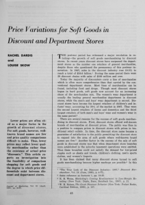 Price Variations for Soft Goods in Discount and Department Stores