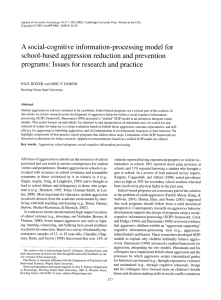 A social-cognitive information-processing model for school
