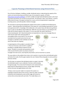 Capacity Planning in Distributed Systems using Network Flow