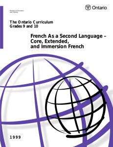 French As a Second Language – Core, Extended, and