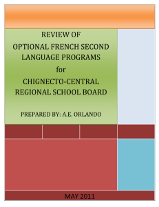 report on the review of optional french second language programs in