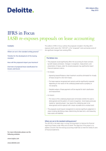 IFRS in Focus IASB re-exposes proposals on lease accounting