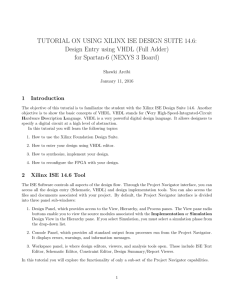 TUTORIAL ON USING XILINX ISE DESIGN SUITE 14.6: Design