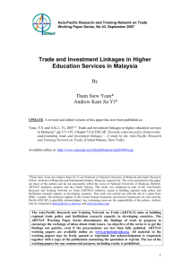 Trade and Investment Linkages in Higher