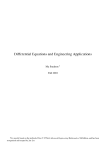 Differential Equations and Engineering Applications