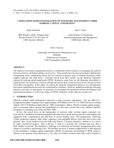 a simulation based investigation of inventory management under