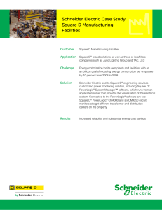Schneider Electric Case Study Square D Manufacturing Facilities