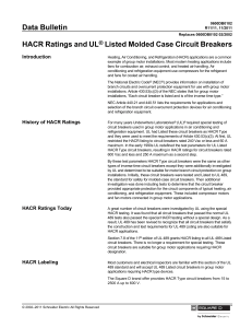 HACR Ratings and UL® Listed Molded Case