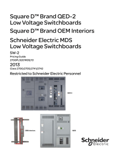 Square D™ Brand QED-2 Low Voltage Switchboards Square D