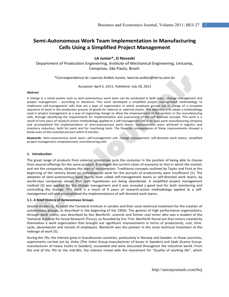 semi-autonomous-work-team-implementation-in