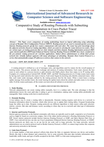 Comparative Study of Routing Protocols with Subnetting