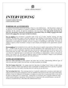 Interviewing Guidelines