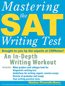 Mastering the SAT Writing Test An In
