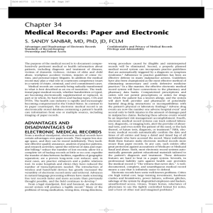 Medical Records: Paper and Electronic