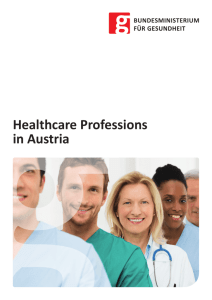 Healthcare Professions in Austria - Bundesministerium für Gesundheit