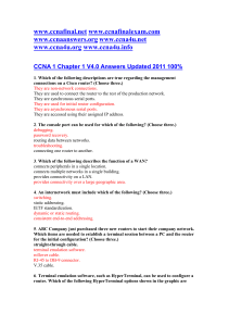 CCNA 1 Chapter 1 V4.0 Answers Updated 2011 100%