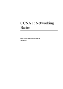 CCNA 1: Networking Basics