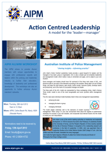 Action Centred Leadership - Australian Institute of Police Management