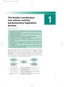 The British constitution, law reform and the