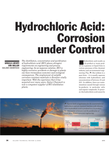 Hydrochloric Acid: Corrosion under Control