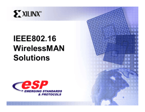 IEEE802.16 WirelessMAN Solutions