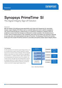 Synopsys PrimeTime® SI
