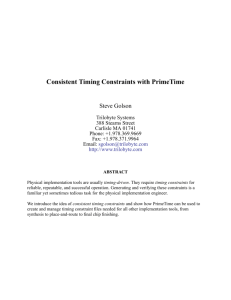 Consistent Timing Constraints with PrimeTime