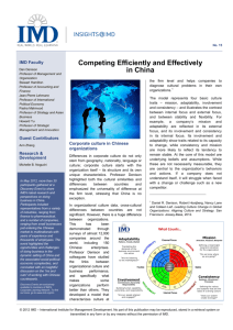 Competing Efficiently and Effectively in China