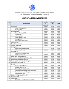 list of assessment fees