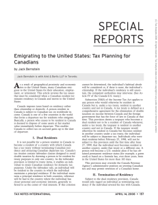 Emigrating to the United States: Tax Planning for