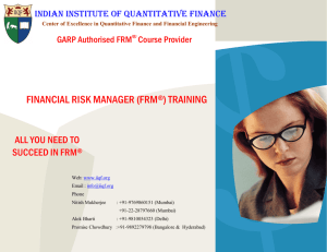 financial risk manager (frm®) training