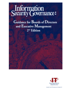 Information Security Governance: Guidance for Boards of