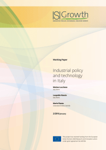 Industrial policy and technology in Italy