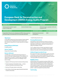 (EBRD) Energy Audits Program - Institute for Industrial Productivity