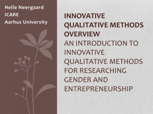 Innovative Qualitative Research Methods Overview