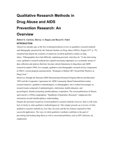 Qualitative Research Methods in Drug Abuse and AIDS Prevention