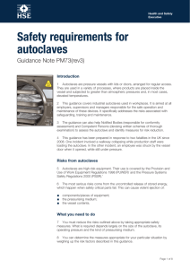 Safety requirements for autoclaves