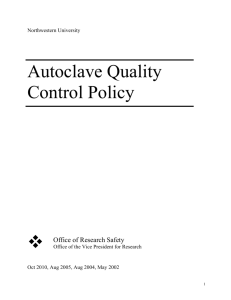 Autoclave Qc Policy - Northwestern University