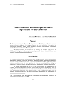 The escalation in world food prices and its implications for the