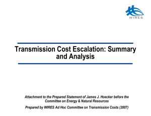 Transmission Cost Escalation: Summary and Analysis