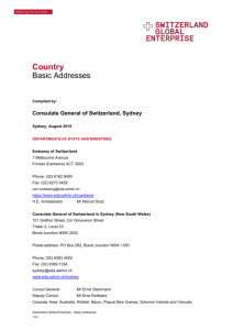 Basic addresses - Switzerland Global Enterprise