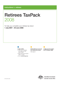 Retirees TaxPack 2008