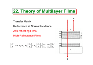 22. Theory of Multilayer Films 22. Theory of Multilayer Films